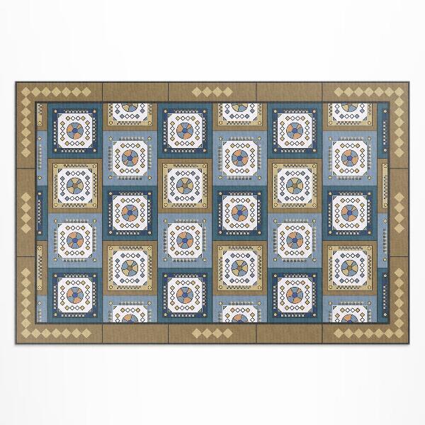 Tapis vinyle d’extérieur Motif de cube géométrique de style rétro
