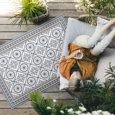 Tapis vinyle d’extérieur Carreaux décoratifs en losange géométrique