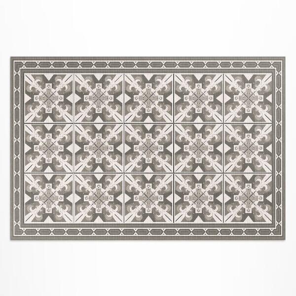 Tapis vinyle d’extérieur Carreaux décorés de losanges géométriques