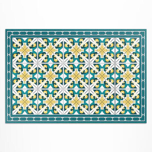 Tapis vinyle d’extérieur Carreaux géométriques colorés en losange