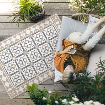 Tapis vinyle d’extérieur Cubes en forme de diamant, tuiles élégantes