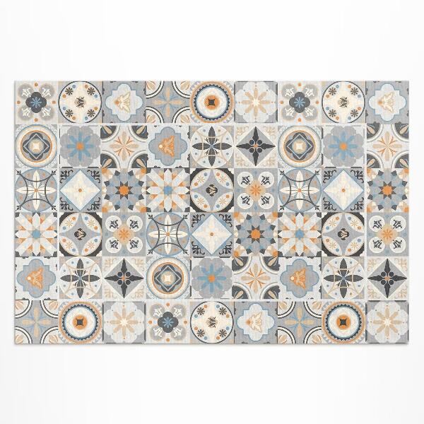 Tapis vinyle d’extérieur Mosaïque pastel de carreaux espagnols