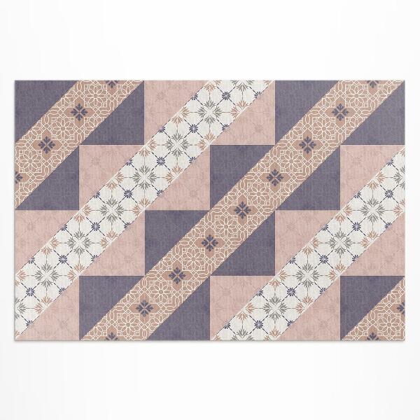 Tapis vinyle d’extérieur Rayures décoratives pastel modernistes