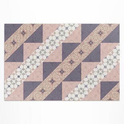 Tapis vinyle d’extérieur Rayures décoratives pastel modernistes