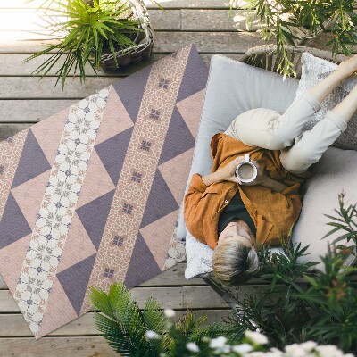 Tapis vinyle d’extérieur Rayures décoratives pastel modernistes