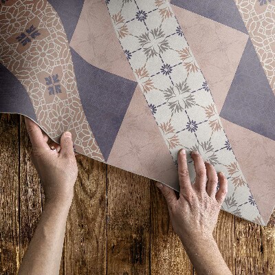 Tapis vinyle d’extérieur Rayures décoratives pastel modernistes