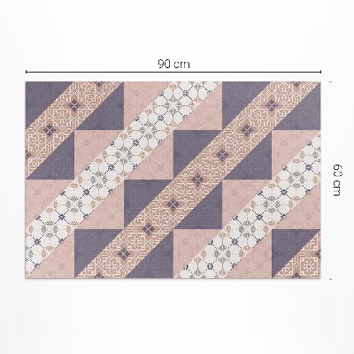 Tapis vinyle d’extérieur Rayures décoratives pastel modernistes