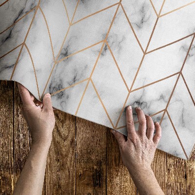 Tapis vinyle d’extérieur Lignes modernes en marbre à chevrons