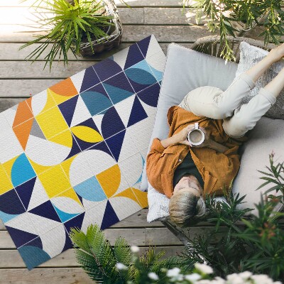 Tapis vinyle d’extérieur Mosaïque moderne aux formes géométriques