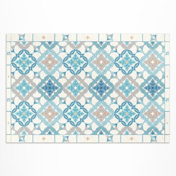 Tapis vinyle d’extérieur Carreaux décoratifs à tissage géométrique