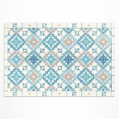 Tapis vinyle d’extérieur Carreaux décoratifs à tissage géométrique