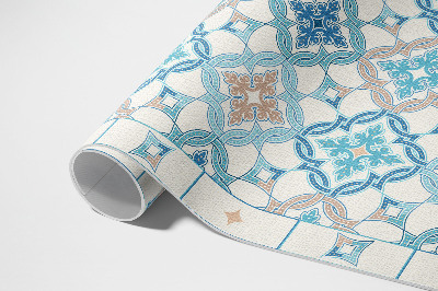 Tapis vinyle d’extérieur Carreaux décoratifs à tissage géométrique