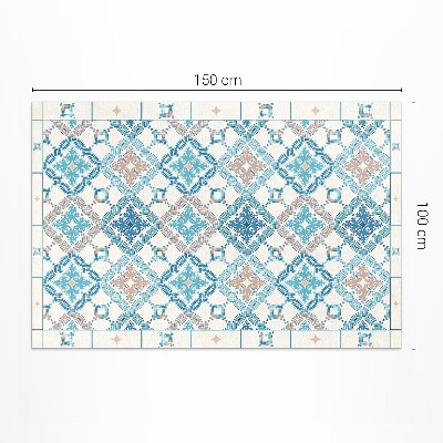 Tapis vinyle d’extérieur Carreaux décoratifs à tissage géométrique