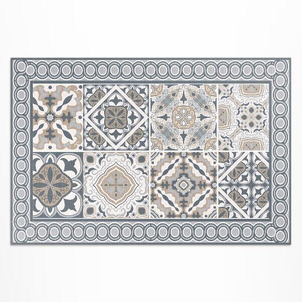Tapis vinyle d’extérieur Mosaïque décorative en carreaux et tresses
