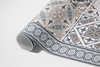 Tapis vinyle d’extérieur Mosaïque décorative en carreaux et tresses