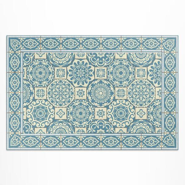 Tapis vinyle d’extérieur Carreaux décoratifs à géométrie grecque