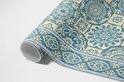 Tapis vinyle d’extérieur Carreaux décoratifs à géométrie grecque