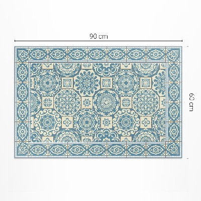 Tapis vinyle d’extérieur Carreaux décoratifs à géométrie grecque