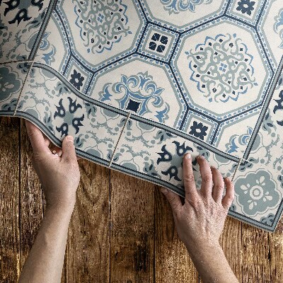 Tapis vinyle d’extérieur Carreaux élégants aux formes géométriques