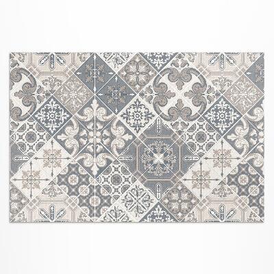 Tapis vinyle d’extérieur Mosaïque à motifs floraux catalans