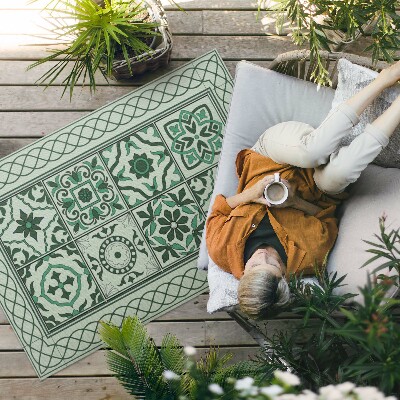 Tapis vinyle d’extérieur Tresses espagnoles belles tuiles