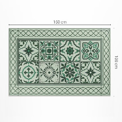 Tapis vinyle d’extérieur Tresses espagnoles belles tuiles