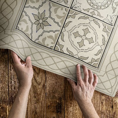 Tapis vinyle d’extérieur Tresses espagnoles belles tuiles