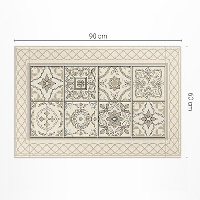 Tapis vinyle d’extérieur Tresses espagnoles belles tuiles