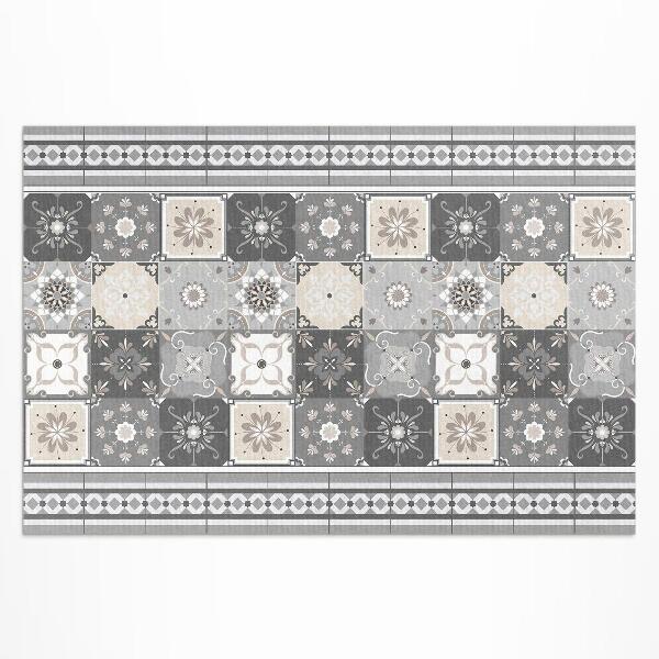 Tapis vinyle d’extérieur Carreaux et bandes de mosaïque à motifs