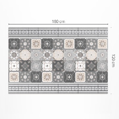 Tapis vinyle d’extérieur Carreaux et bandes de mosaïque à motifs