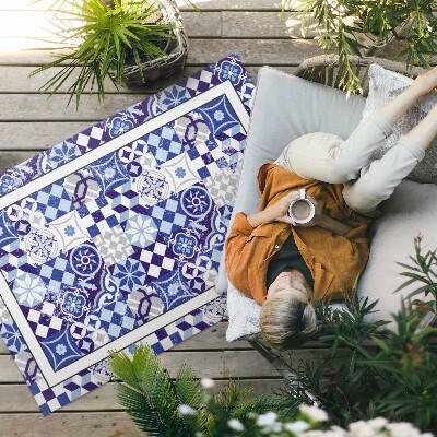 Tapis vinyle d’extérieur Carreaux de mosaïque décoratifs espagnols