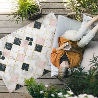 Tapis vinyle d’extérieur Magnifiques carreaux de pierre en marbre