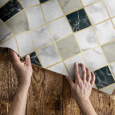 Tapis vinyle d’extérieur Magnifiques carreaux de pierre en marbre