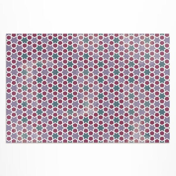 Tapis vinyle d’extérieur Petite mosaïque d'étoiles géométriques