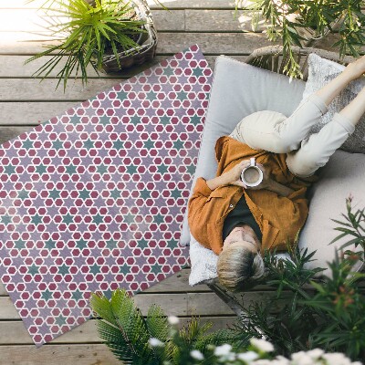 Tapis vinyle d’extérieur Petite mosaïque d'étoiles géométriques