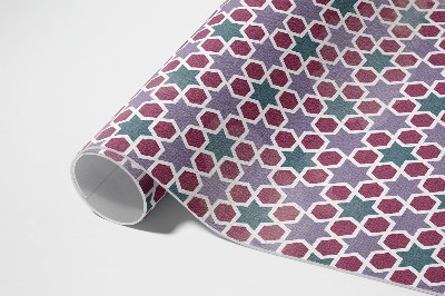 Tapis vinyle d’extérieur Petite mosaïque d'étoiles géométriques