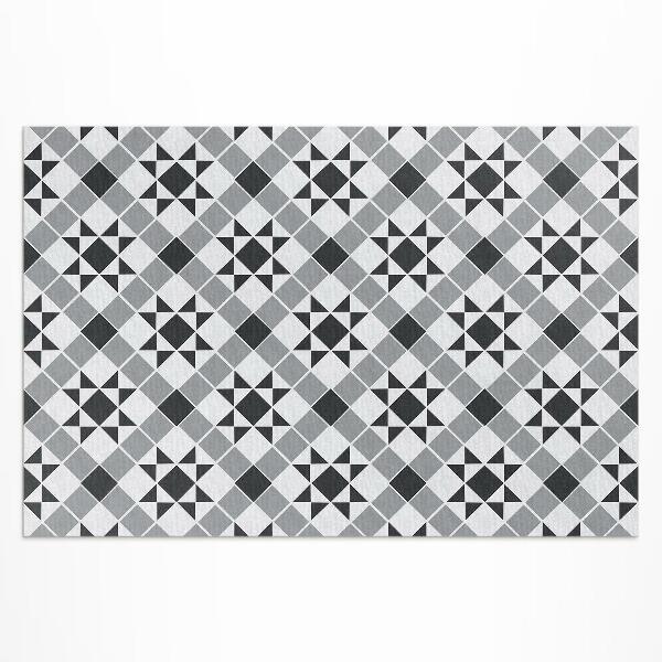 Tapis vinyle d’extérieur Carreaux élégants à étoiles gothiques