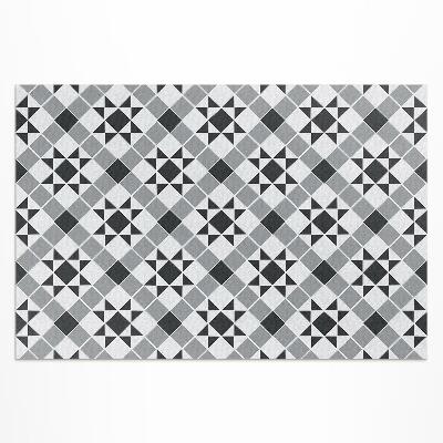 Tapis vinyle d’extérieur Carreaux élégants à étoiles gothiques