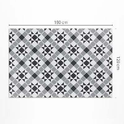 Tapis vinyle d’extérieur Carreaux élégants à étoiles gothiques