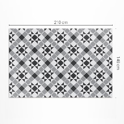 Tapis vinyle d’extérieur Carreaux élégants à étoiles gothiques