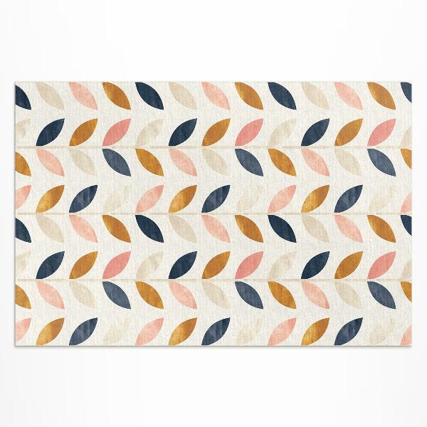 Tapis vinyle d’extérieur Petites feuilles aquarelle style bohème