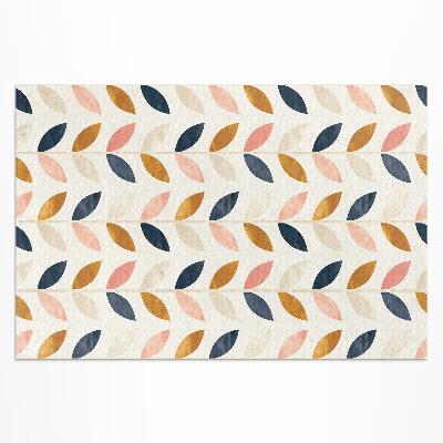 Tapis vinyle d’extérieur Petites feuilles aquarelle style bohème