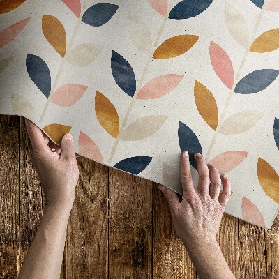 Tapis vinyle d’extérieur Petites feuilles aquarelle style bohème