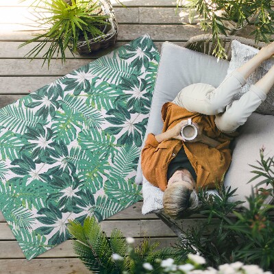 Tapis vinyle d’extérieur Feuilles de palmier végétation tropicale