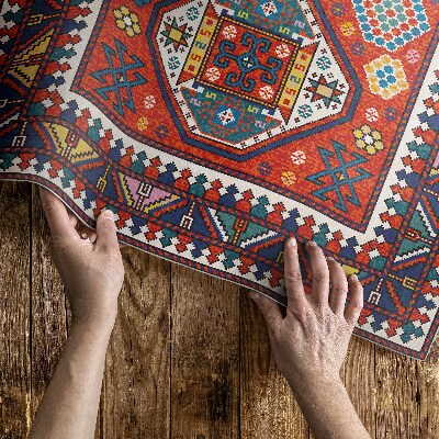 Tapis vinyle d’extérieur Tissu imitation motif décoratif turc