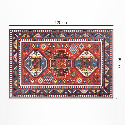 Tapis vinyle d’extérieur Tissu imitation motif décoratif turc