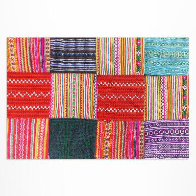 Tapis vinyle d’extérieur Tissages à motifs patchwork turcs