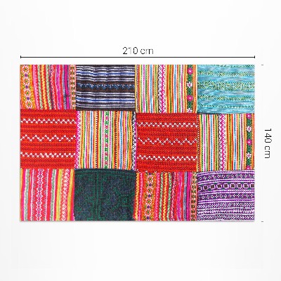 Tapis vinyle d’extérieur Tissages à motifs patchwork turcs