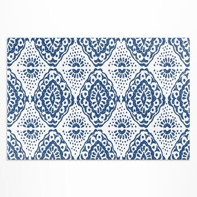 Tapis vinyle d’extérieur Motifs décoratifs bleus