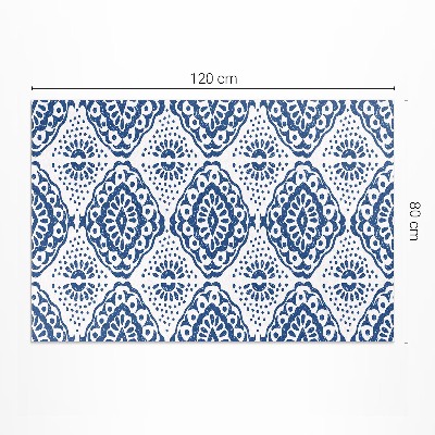 Tapis vinyle d’extérieur Motifs décoratifs bleus